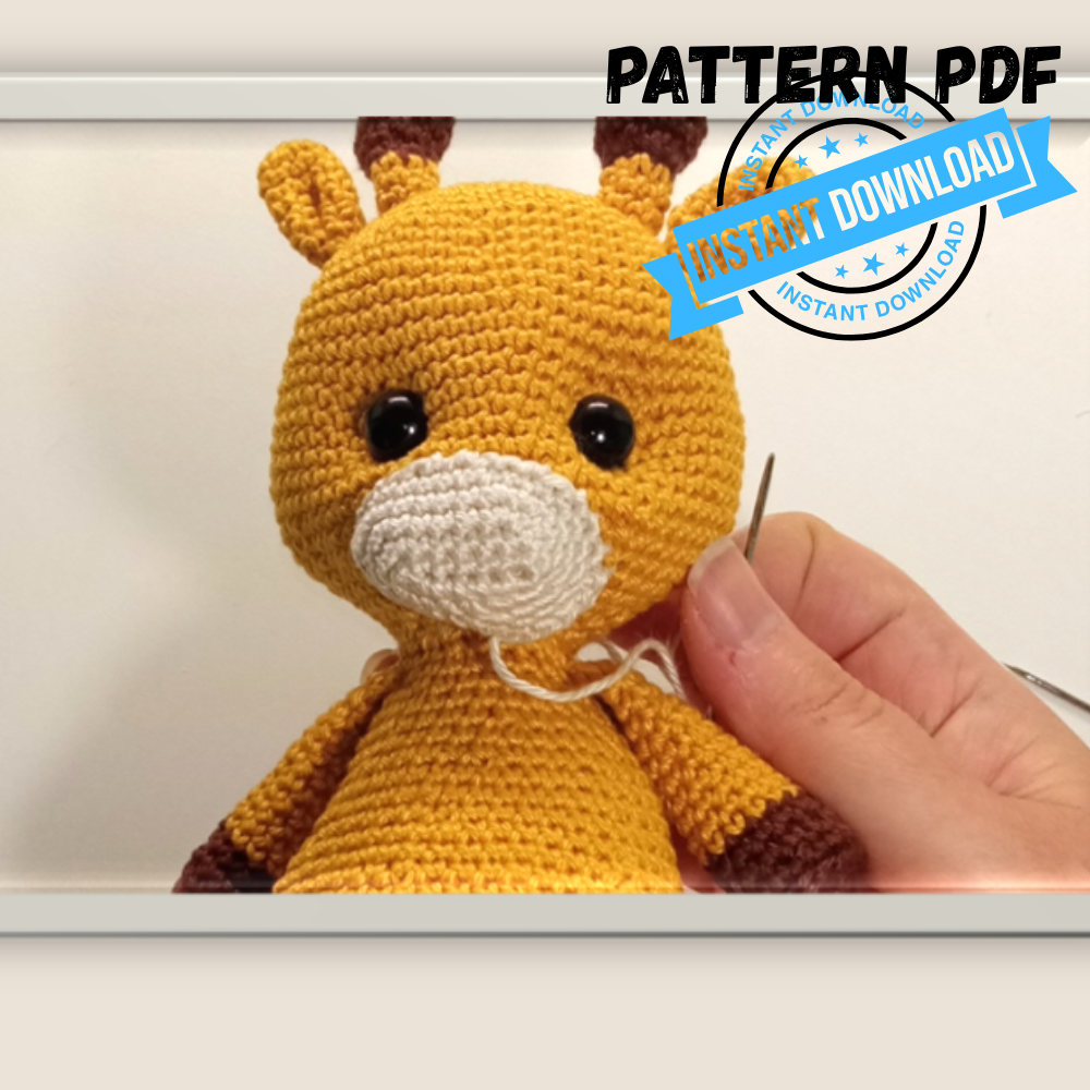 Pattern PDF Giraffa Amigurumi con Salopette all'Uncinetto – Schema Italiano
