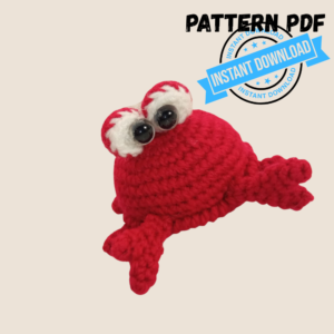 Pattern PDF Granchio Amigurumi Portachiavi all'Uncinetto – Tutorial Digitale