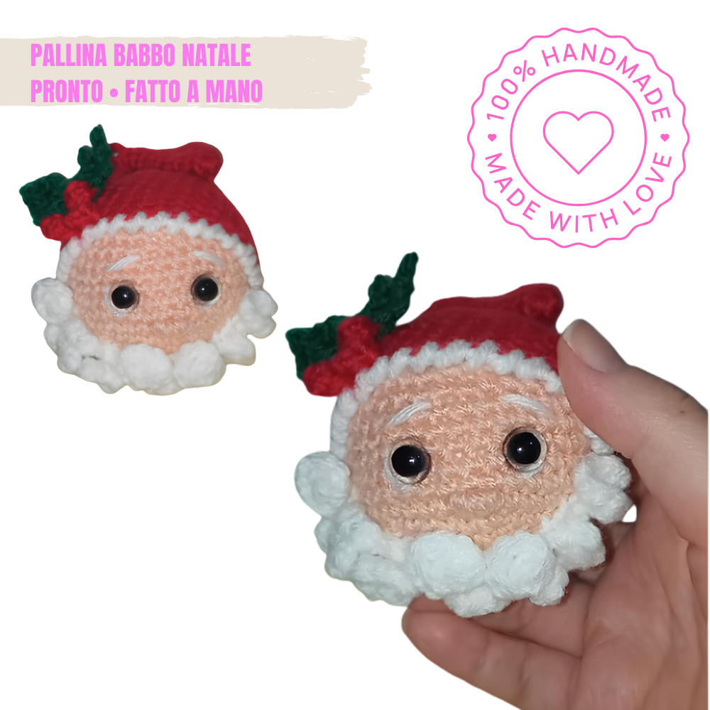 pallina babbo natale uncinetto