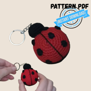 Pattern PDF Coccinella Amigurumi Portachiavi all'Uncinetto – Schema Italiano