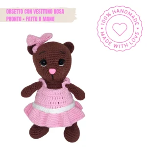 Orsetto con vestitino rosa