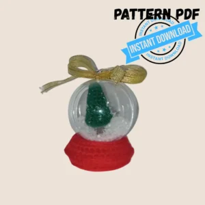Pattern PDF pallina albero con neve